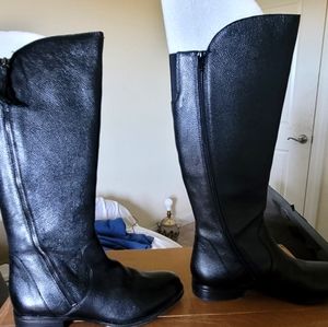 Naturalizer Jinnie Wide Calve Tall black leather Riding Boots